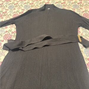 Calvin Klein Black Ribbed Knit Top